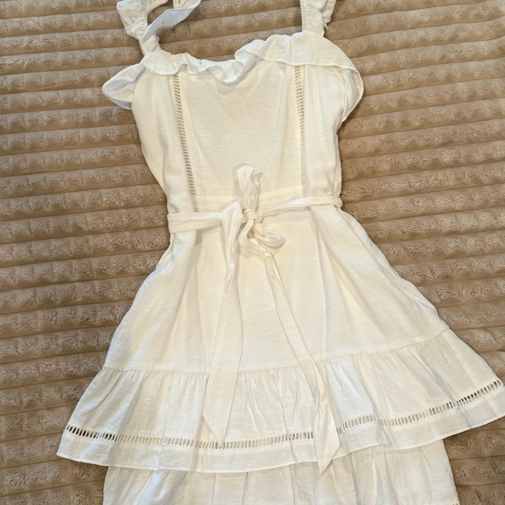 Dotsy’s Boutique Cream Ruffled Mini Dress